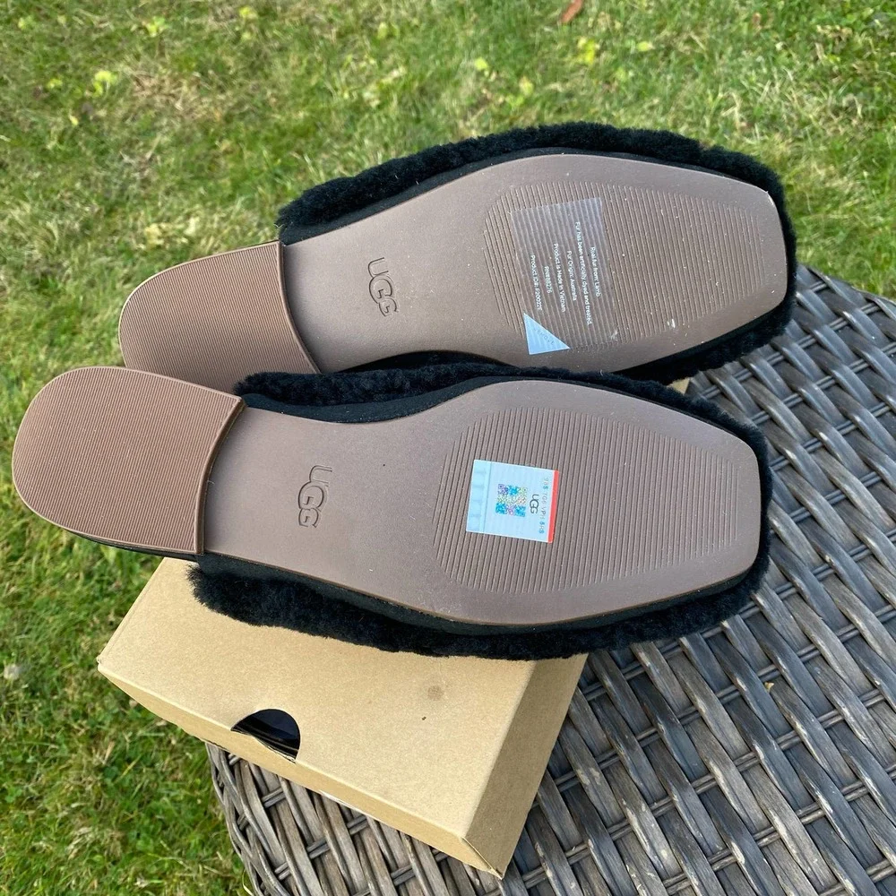 NWT/NIB UGG Women's Janaya Shearling Cozy Slip-On Slides Mule (Size 9)